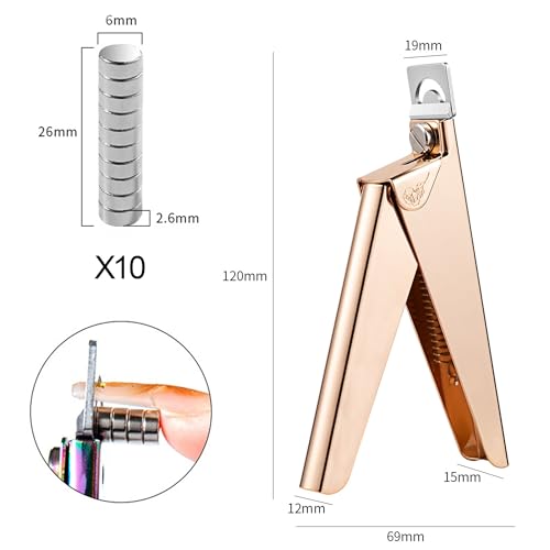 Cortaúñas acrílico con medidor magnético ajustable miniatura 2