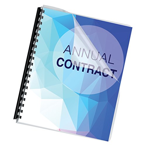 Fellowes Transparent Pvc Binding Covers, Oversize, 100 Pack (52311) #TOP1