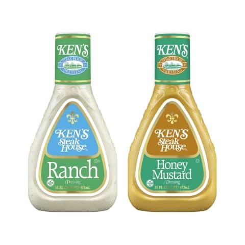 Ken's Steak House Honey Mustard and Ranch Dressing Variety Pack, 16 fl oz. (Pack of 2) Cover