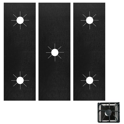Kyuionty 3 Pcs Gas Stove Top Covers, Non-stick Liners