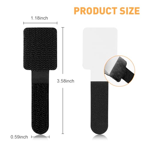 Sangles de câble auto-agrippantes réglables noires lot de 100
