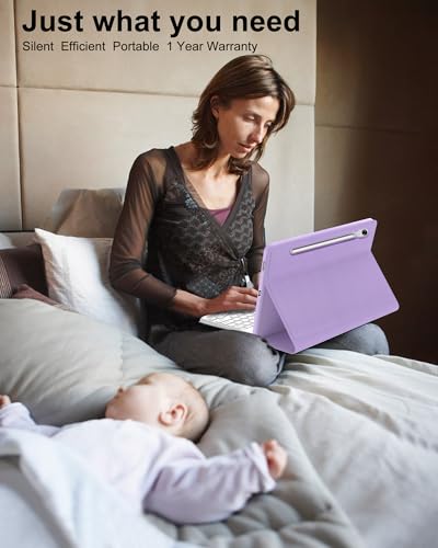 Image of Keyboard Case for Samsung Galaxy Tab S10 Ultra / S9 Ultra / S8 Ultra 14.6 inch, Smart Magnetic Detachable Wireless Bluetooth Keyboard, Slim Protective Folio Case with S Pen Holder, Auto Sleep /Wake