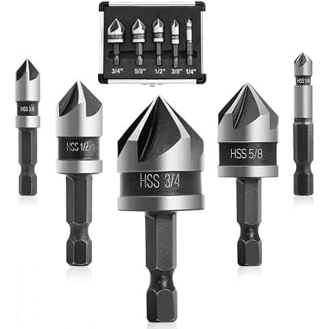 Kendo 5PCS Countersink Drill Bit Set Cover