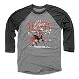 500 LEVEL Owen Tippett 3/4 Sleeve T-Shirt - Owen Tippett Philadelphia Player Name WHT (Black/Heather Gray, X-Large)