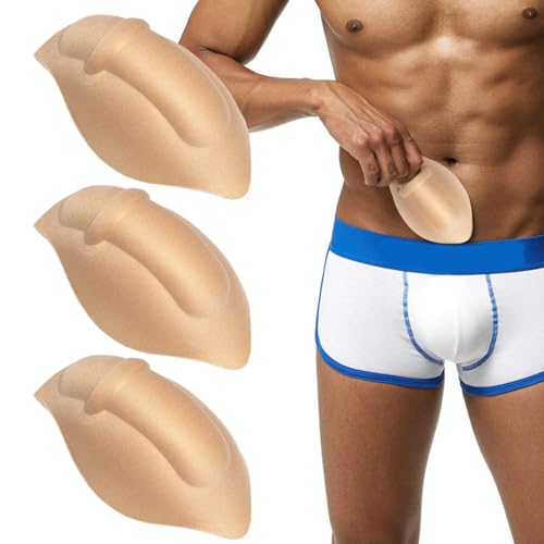 3Pcs Bulge Enhancer Men, Sponge Bulge Enhancing Underwear, Perfect for Swimming Boxers, Briefs, Thongs, Shorts, Sporting Goods