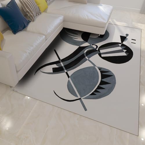 Tapis abstrait moderne Kandinsky tapis de sol lavable 160x230cm - 3