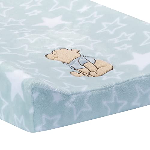 Bedtime Originals 792050 Disney Baby Starlight Pooh Blue/White Stars Changing Pad Cover thumb #1