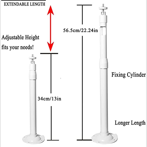 2-Be-Best Universal Projector Ceiling Mount Projector Wall Mount Camera Projector Hanger 360° Rotatable Length 34-56.5Cm/13-22.24In Projector Holder Projectors Bracket For Mini Projectors White #TOP3