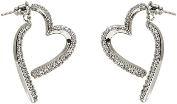 Heart Hoop Earrings for Women Gold Silver Earrings Cubic Zirconia Lightweight Hypoallergenic Fashion Jewelry Gift
