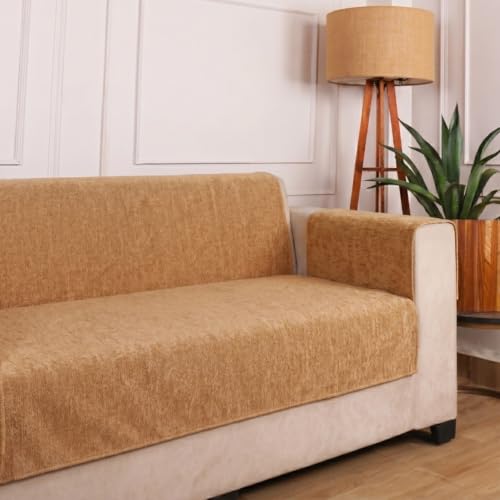 Image of STITCHNEST 'LuxeFit Series' 3 Seater Sofa Cover | Full Coverage with Armrest Pocket | Elegant Woven Fabric, Washable & Durable for Modern Living