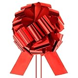 Lazos Grandes Para Regalo, Decoración De Lazo, 30cm Rojo, Adornos Para Envolver Regalos, Adecuadas Para Lazos De Regalo En Cumpleaños, Navidad, Canastas, Cajas De Ramo, Bodas, Autos Y Floristería