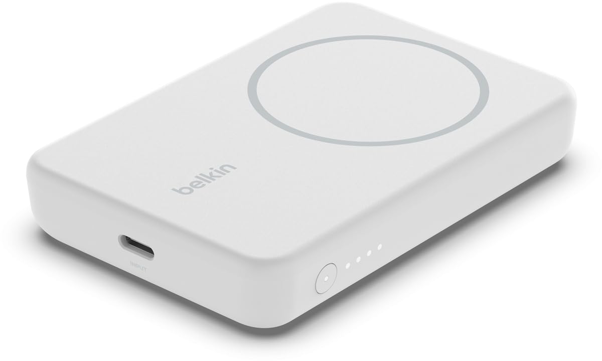 Belkin 5000mAh Magnetic Wireless Power Bank - White