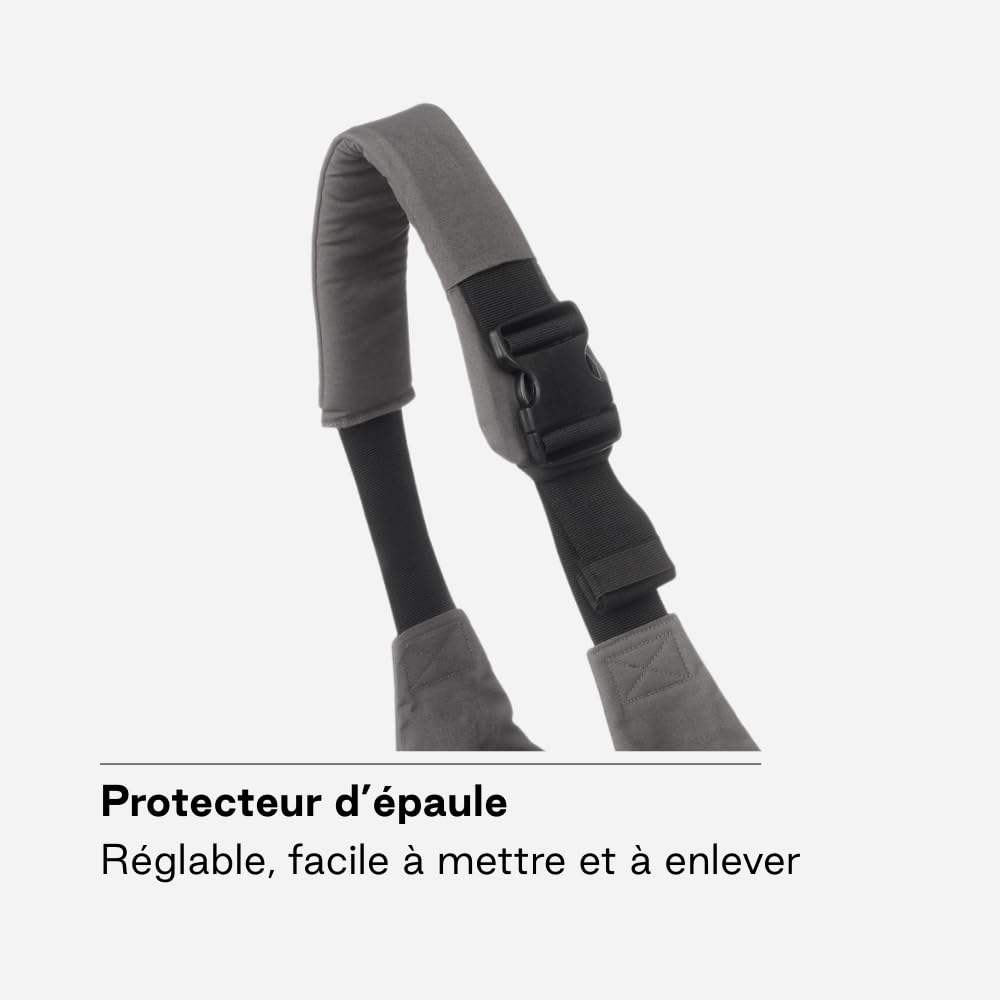Jané Catch Écharpe de Portage Bébé Hanche, Portage Latéral, Réglable, Ergonomique et Antidérapante, 100% Coton, 9-48 Mois, Gris