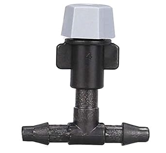 DIY Crafts Patio Misting Micro Flow Watering System Trampoline Waterpark Home Garden Misting Cooling Automatic Distribution Lawn (Only Grey Mist Nozzle+T) (5 Pcs., Only Grey Mist Nozzle+T/Tee)