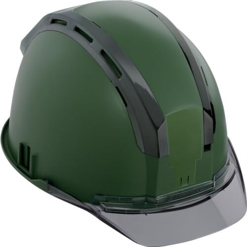 TJMデザイン タジマ ヘルメット セフメット セフ取付溝付ヘルメット アースグリーン スモーク HSEGCSB