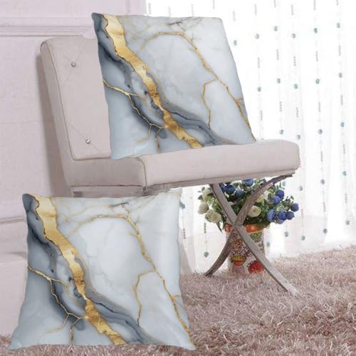 Housse de coussin imprimé marbre pour décorer le salon - 4