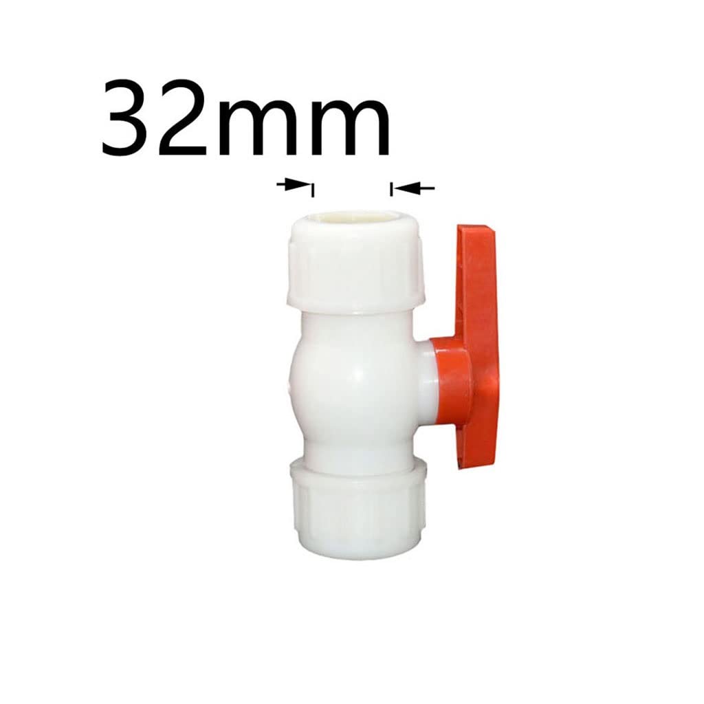 Dwudrożny zawór kulowy, szybkozłącze Plastikowy zawór typu T do fajki wodnej, rozmiary od 20 mm do 63 mm(32mm)