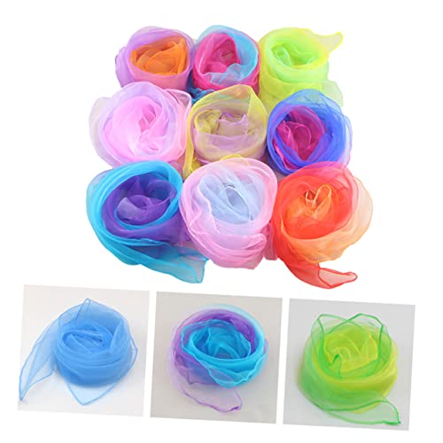 24pcs Soft Gauze Small Scarves Juggling Dance Scarves for Boys and Girls Girls Performance Random Color2