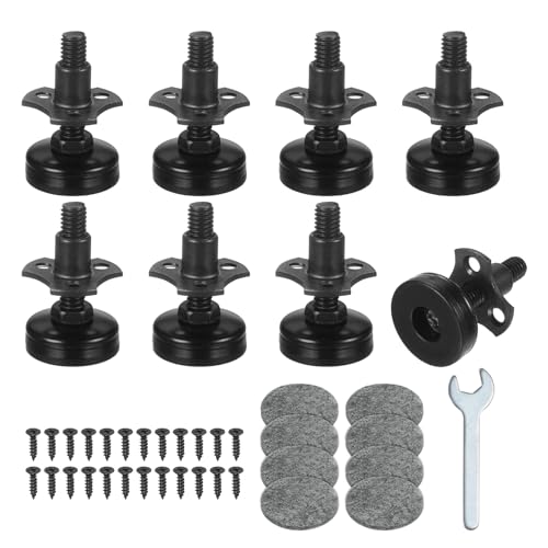 Image of M METERXITY 8-Pack Furniture Feet 3 /8 inch-16 Thread w T-Nut Kit 2640LBS Black