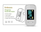 Pulse Oximeter Fingertip, SmileCare Blood Oxygen Saturation Monitor with Batteries，Accurate Fast...