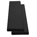 Tönnen Acoustic Panel Black | Fiberglass 2-pack | Professional sound absorbing Panel | Decorative sound proof panel | acoustic wall panel (36x13x2 in) - Black