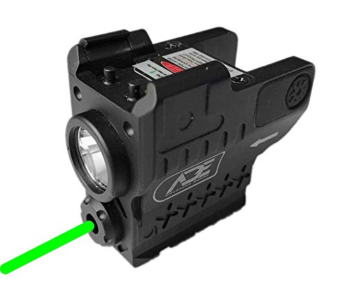 Ade Advanced Optics HG55 Strobe CLASS IIIa Laser Flashlight Combo Sight for Pistol Handgun, Green