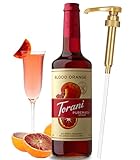 Torani Puremade Blood Orange Syrup with Little Squirt Syrup Pump, 750ml 25.4 Ounces