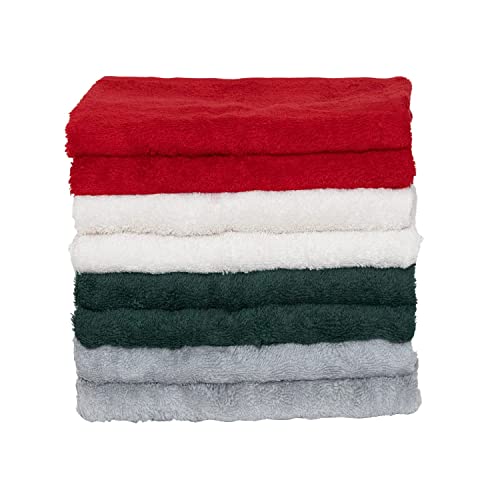 Homelover Juego de toallas de baño de algodón orgánico, 8 unidades, juego de toallas de baño decorativas, diseño con certificado Öko-Tex, fabricado en verde y GOTS (Multicolor, Kitchen Towel) Cover