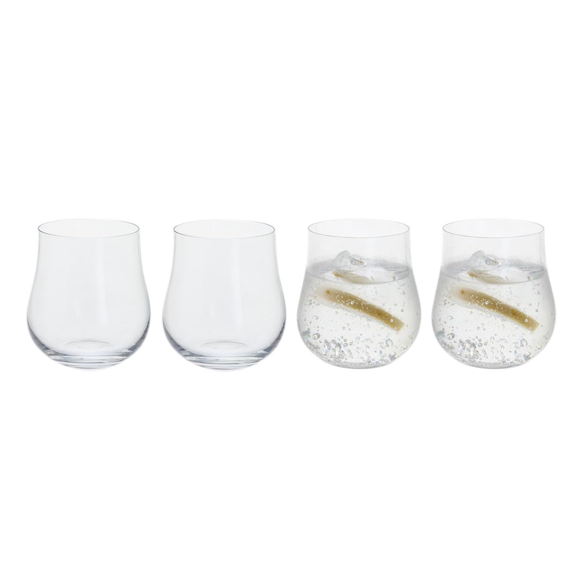 Dartington Crystal Bliss Tumblers | Set of 4 Glass Tumblers | Stylish Everyday Glassware for Water, Juice & Spirits