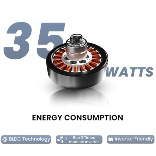 Image of INALSA BLDC Ceiling Fan 1200mm Aero Swift Luxe|Designer Fan with Remote Control Timer /Boost Mode|BEE 5 Star Rated Energy Efficient|Low Noise|Ultra High Speed|LED Indicator|3 Yr Warranty on Motor,Brown