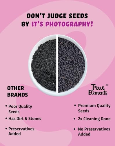 Image of True Elements Kalonji Raw Seeds, 200gm (100gm Pack of 2), High in Fiber, High in Protein, Zero Preservatives