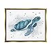 Stupell Industries Blue Happy Turtle Bubbles Floating Framed Wall Art, Design by Janet Tava