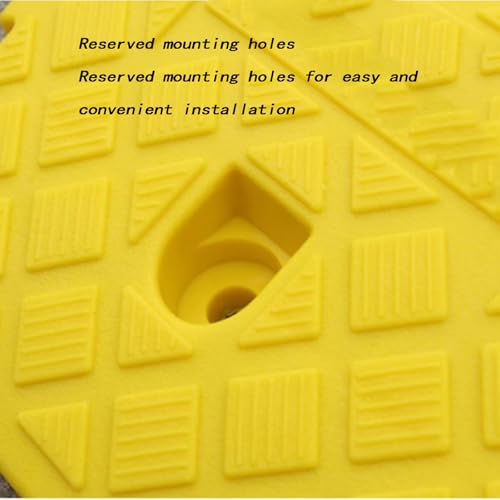 Rampa de umbral de plástico, rampa para puertas con superficie antideslizante, resistente al frío y calor, adecuada para sillas de ruedas y scooters (2 piezas) color amarillo 50 x 22 x 5 cm miniatura 7