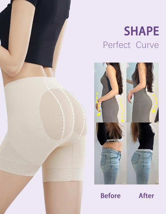Butt Lifter Shorts for Women, Seamless Shapewear Body Shaper, No Roll Waist, Smoothing Under Dresses, No Show Lines - Image 5
