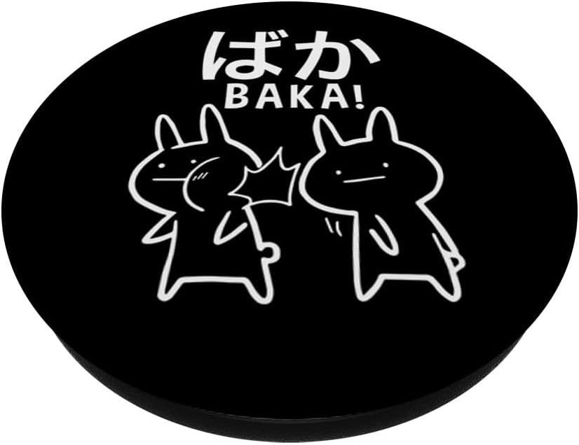 Funny Anime Baka Rabbit Slap Gift Japanese Baka Fool PopSockets Adhesive PopGrip