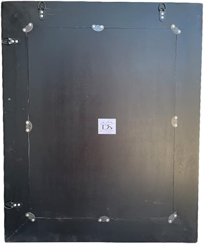 Miniatura 7 de DecorShore Espejo de pared decorativo con marco de mosaico de vidrio de 30 x 24 pulgadas, espejo de acento ecléctico hecho a mano, espejo de tocador