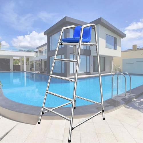 Silla de Salvavidas Pesada para Piscina con 4 Escalones