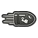 Miltacusa Angry Flying Bullet Subdued Grey Morale PVC Rubber Hook Patch