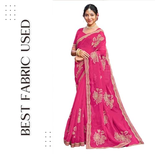 Laxmipati Sarees pink stone work silk saree – image 2
