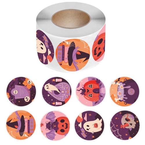 500 PCSハロウィーンステッカー装飾報酬カップル教室の装飾ハロウィーンカボチャ報酬装飾