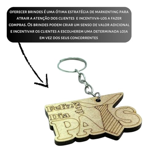 50 Lembrancinhas Dia Dos Pais Chaveiro Decoração Mdf Crú