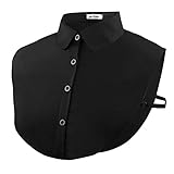 schwarzer kragen Elegant und Mode überprüfen gefälschte Halsband mit 4ST Schaltflächen