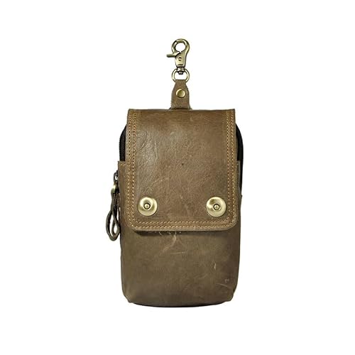 JSEIAJB Large Capacity Portable Small Waist Bag Made of Top Grain Leather for Commuting Going Out(Style2)