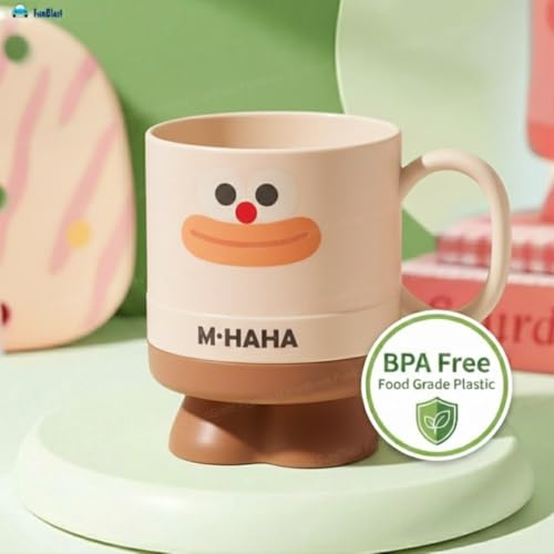 Image of FunBlast Milk Mug for Kids - 390 Ml; Unbreakable Mug for Kids, Milk Mugs for Kids Unbreakable - Milk Drinking Cup for Kids (Beige)
