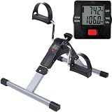 Galera da Bike Mini Bicicleta Estática Digital Portátil Dobrável com Contador de Giros, Tempo e Calorias Queimadas
