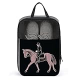 Dressage Dressage Rider Horse Shoe Bags for Travel Water-Resistant Shoes Pouch with Handle Fashion Shoe Organizer with Zipper Closure Portable Sneaker Carrier for Men & Women Daily Use
