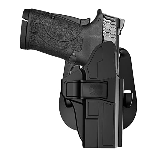 M&P Shield EZ Holster fit S&W M&P 9mm 380 Shield EZ, Smith & Wesson Performance Center M&P Shield EZ 9mm 380, Open Carry OWB Paddle Holster, Adjustable Cant & Quick Release - Right Handed