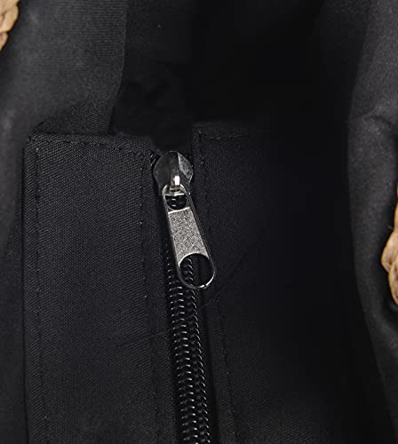 Qzunique Hand-Woven Straw Bag Women Summer Beach Handbag Casual Satchel Retro Top Handle Tote Clutch #TOP5