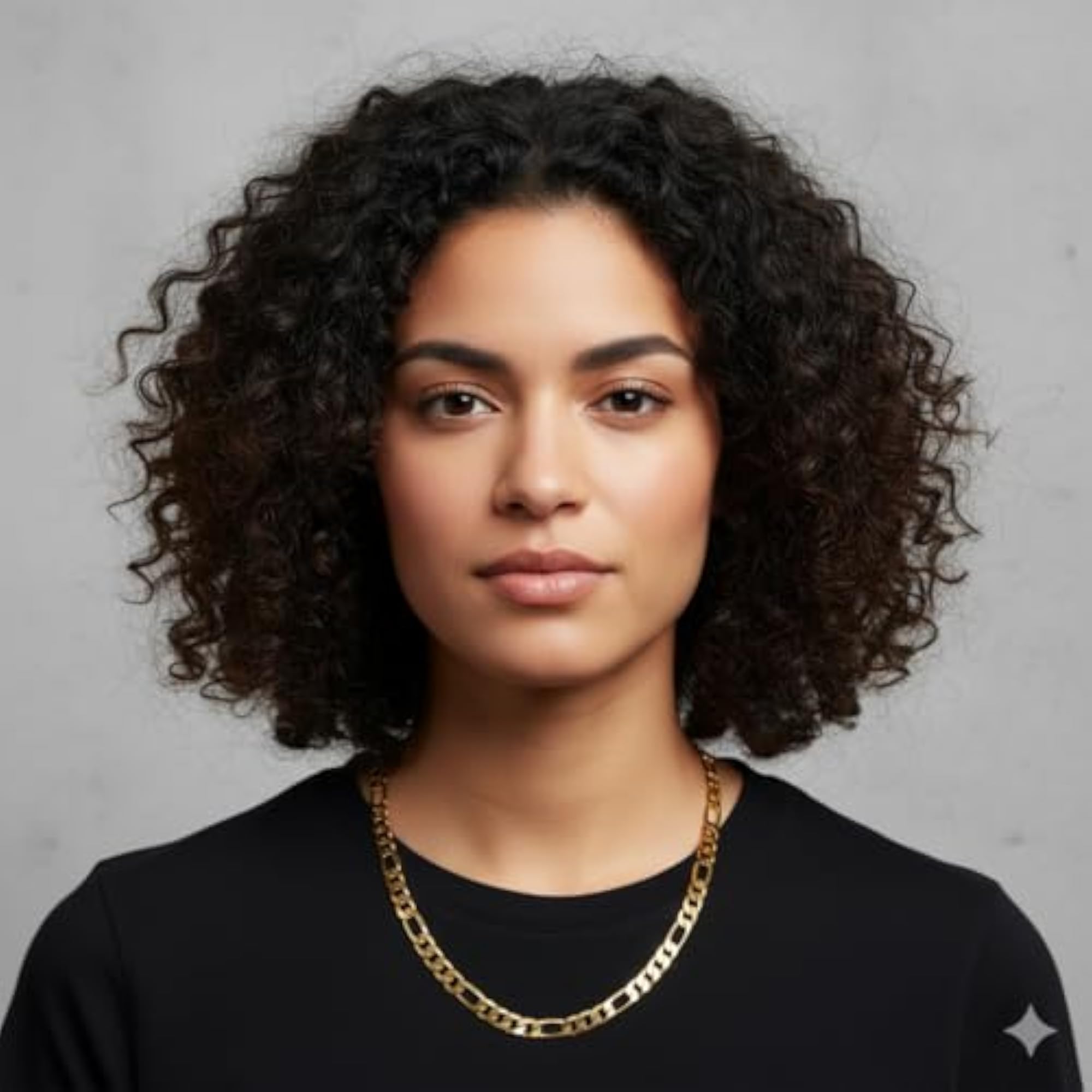 Gold Plated Figaro Chain Necklace, Unisex Copper Base, Classic Style