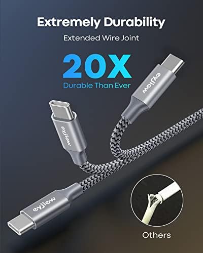 eyjiew [0.5m, 3-Pack] Short USB C Cable, USB A to Type C Charger Cable 3A Fast Charging Nylon Braided Lead Compatible with Samsung Galaxy S21 S20 S9 S10 S8 Plus, A71 A52 A21s A10e, Z Flip Fold 3 4